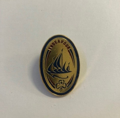Gold Endeavour Metal Badge