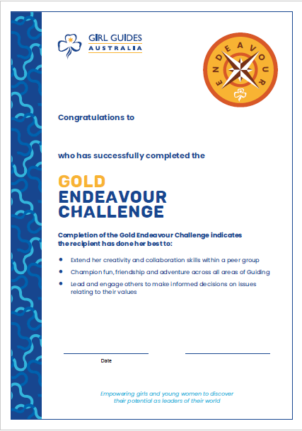 New Endeavour Certificates