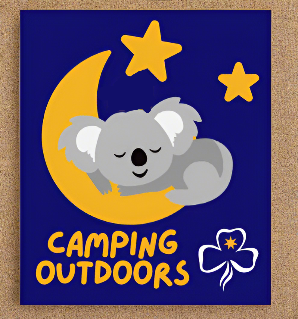 Camping Outdoors Koala and Moonlight