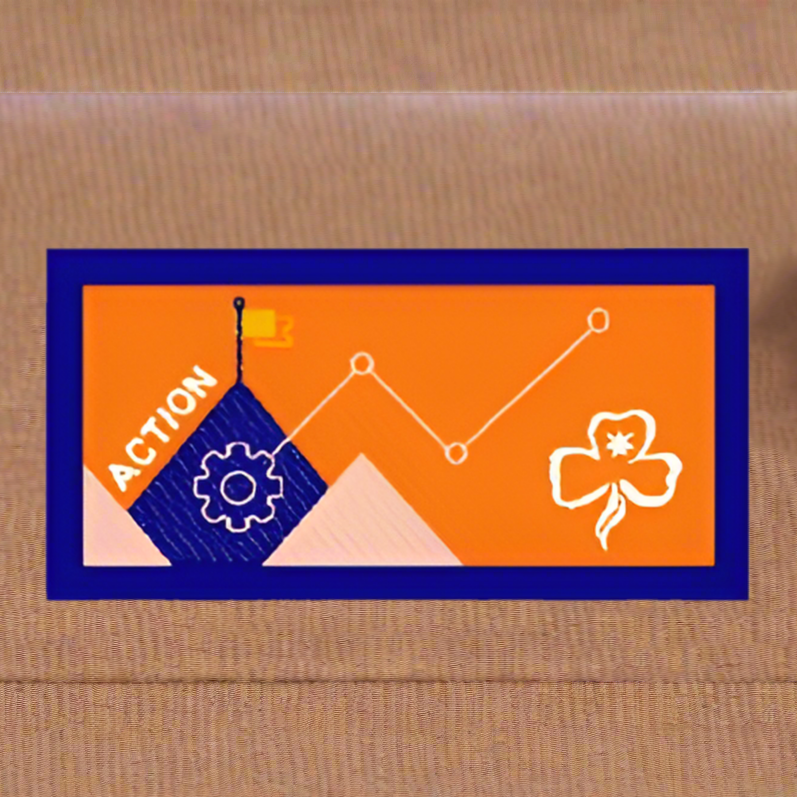 Action Badge 2025 Orange