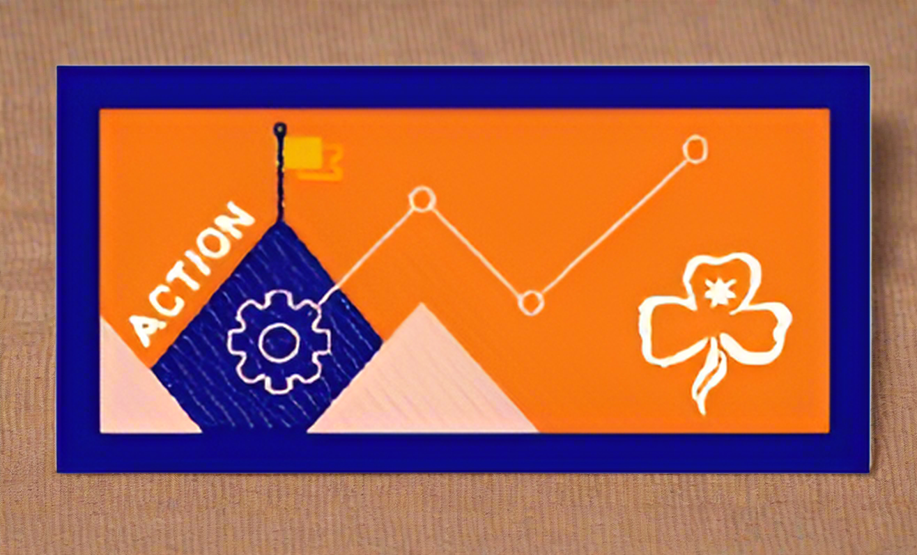 Action Badge 2025 Orange