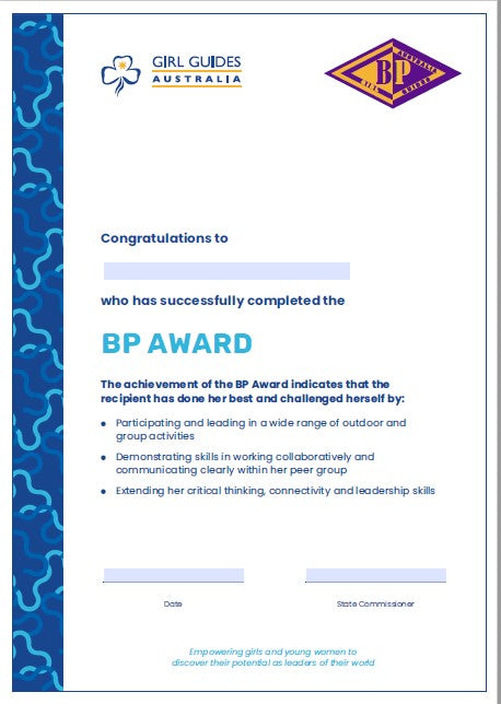 BP Certificate