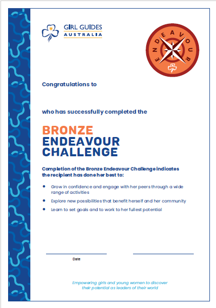 New Endeavour Certificates