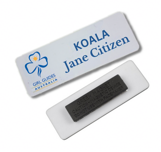 Name Badge with Magnetic Back