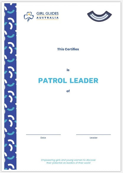 Patrol Leader Certificate