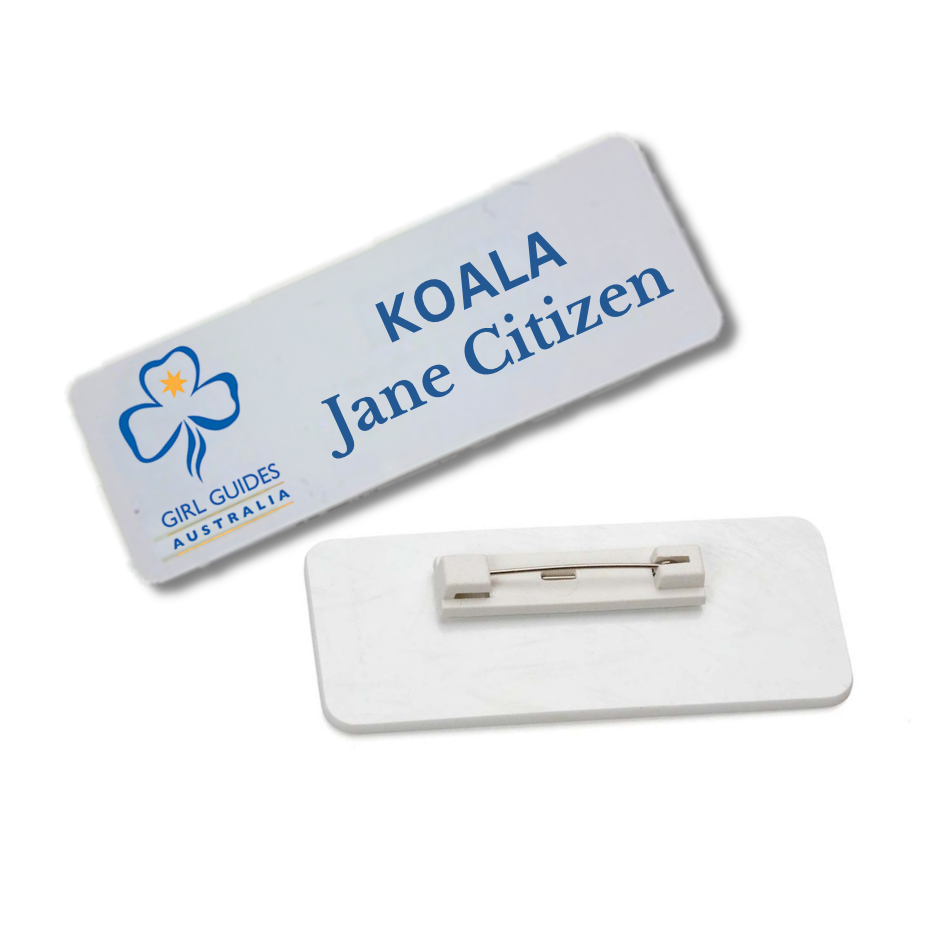 Name Badge with Pin Back